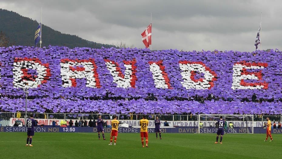 Emotivo homenaje para Davide Astori en el primer partido de la Fiorentina sin su capitán
