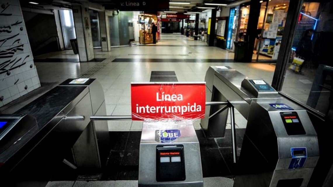 Miércoles de paro en las líneas A y B del subte