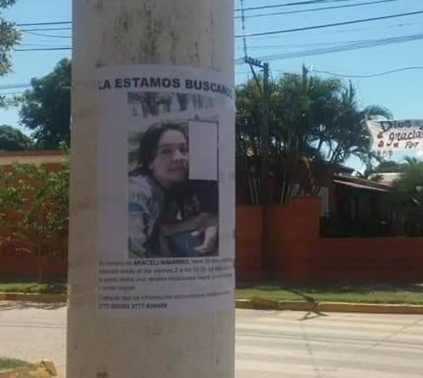 Araceli Navarro era buscada desde el 2 de marzo: la hallaron muerta en una zanja