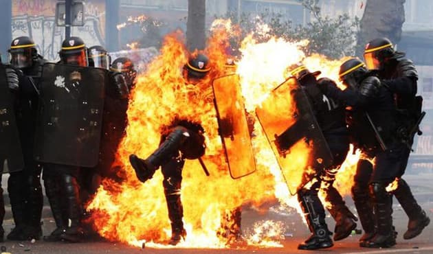 Manifestación en París por el 1 de mayo culminó con al menos 200 detenidos