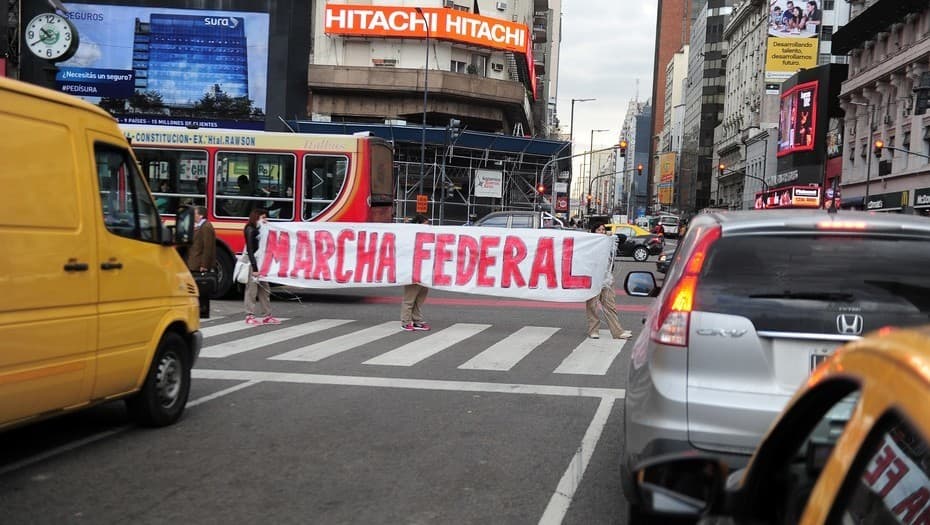 La Marcha Federal cambia de escenario: va a Plaza de Mayo para pedir que Mauricio Macri no vete