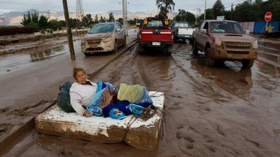 Por el fuerte temporal en el norte de Chile, hay 11.000 damnificados y 12 muertos