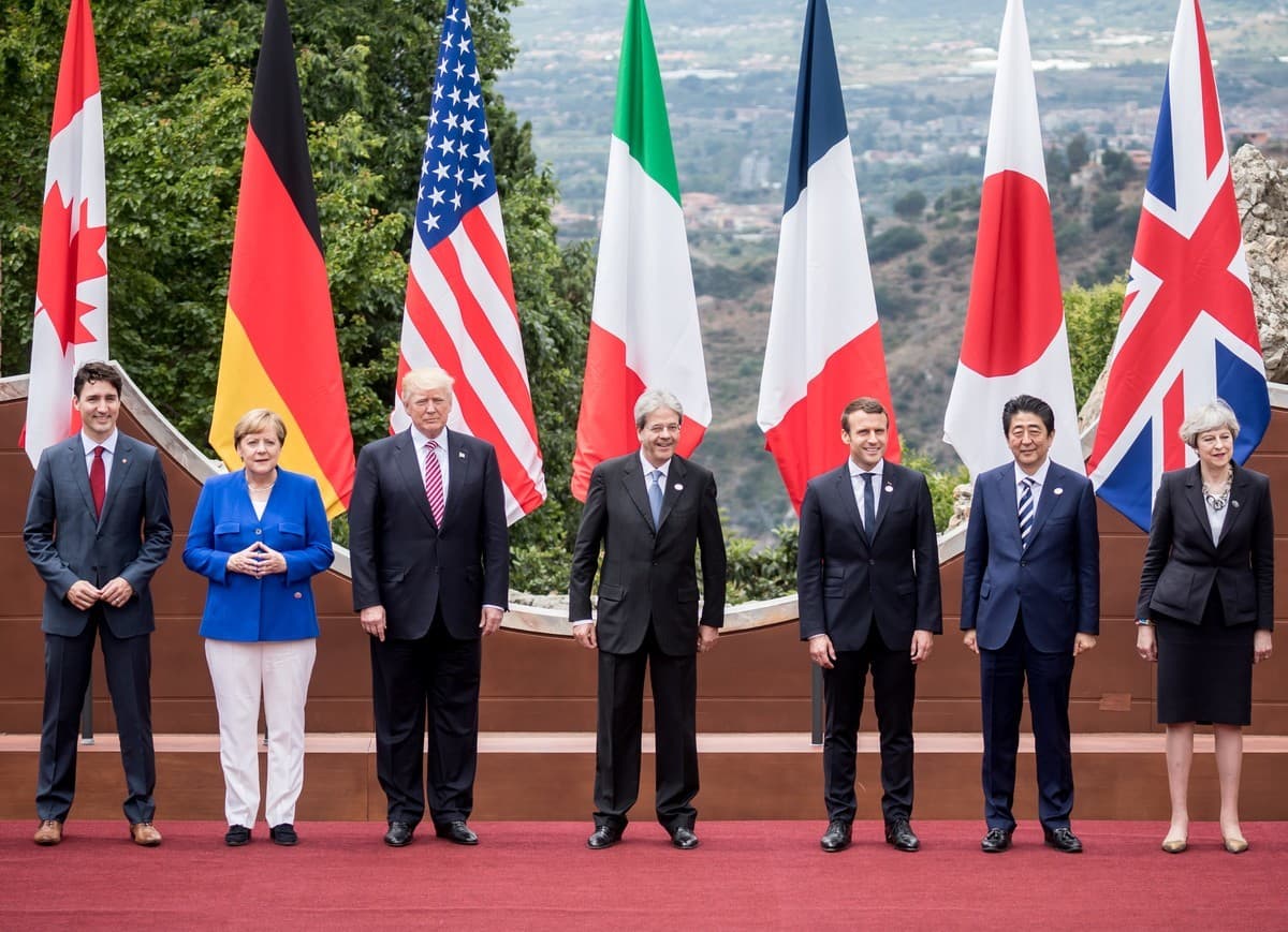 Donald Trump y sus aliados se reúnen en una tensa cumbre del G7