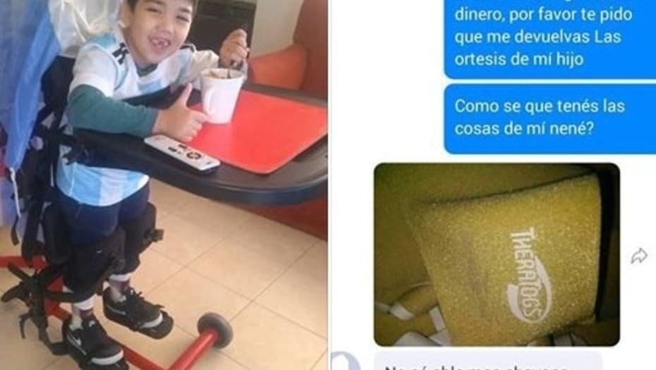 Le robaron la prótesis de su hijo, negoció con los ladrones, les pagó y la recuperó