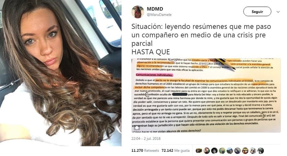Viral: la confesión de amor en medio de un resumen de la facultad que explotó en las redes