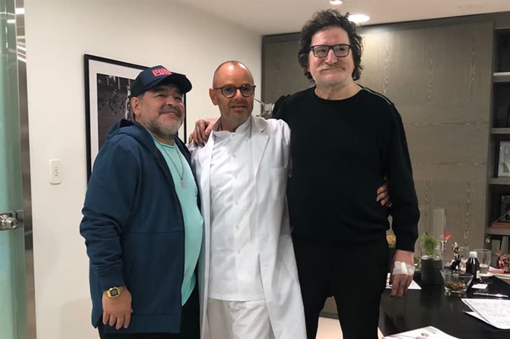 Diego Maradona y Charly García, juntos