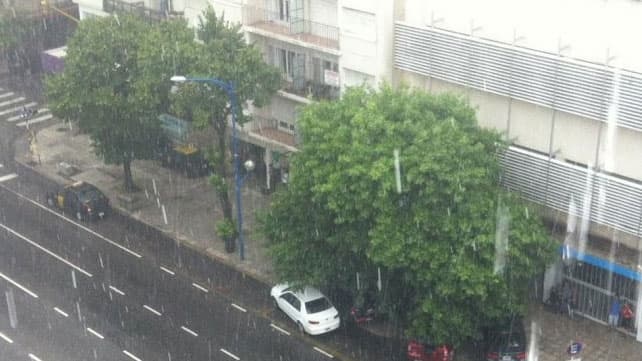 Mar Del Plata: lluvia, granizo y sol en apenas 20 minutos