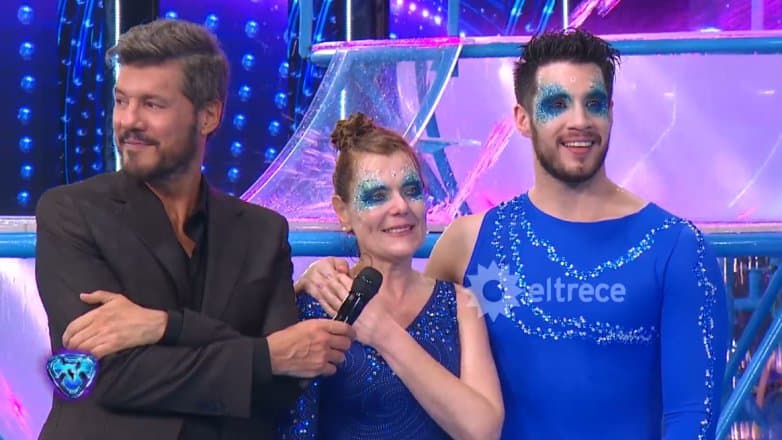 La mamá de Laurita Fernández emocionó en el aquadance y su hija volvió a llorar
