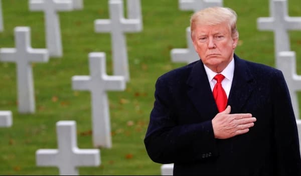Donald Trump rindió homenaje a los «valientes estadounidenses» que murieron durante la Primera Guerra Mundial