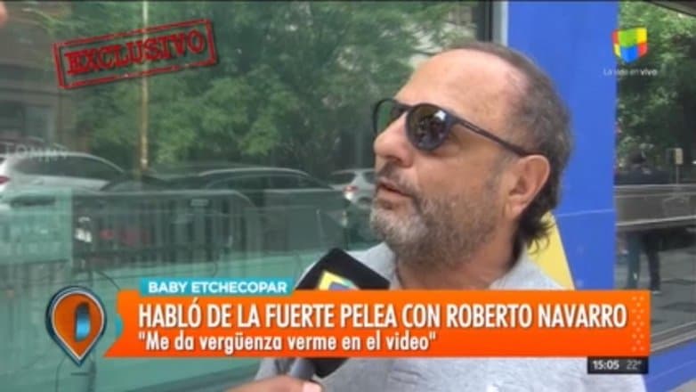 Baby Etchecopar habló del video donde se pelea con Navarro: «Me da vergüenza verlo»