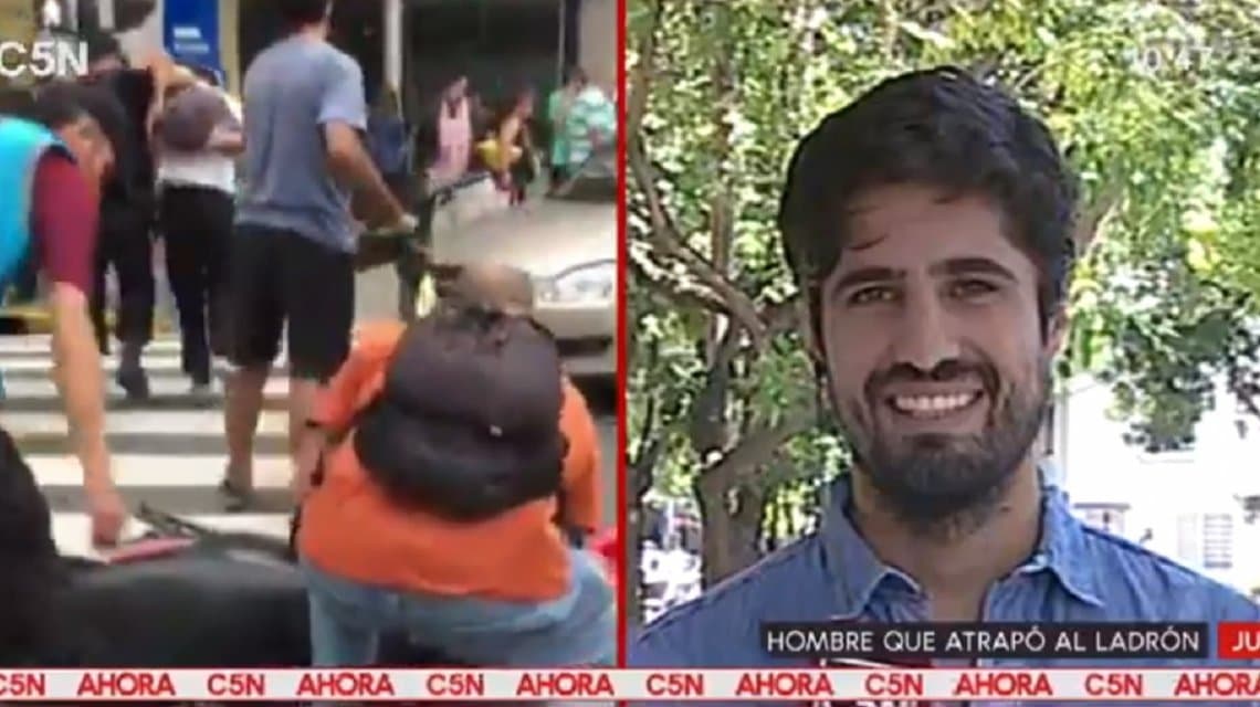 Habló el ciclista que atrapó a un motochorro: «Fue un momento de mucha tensión»