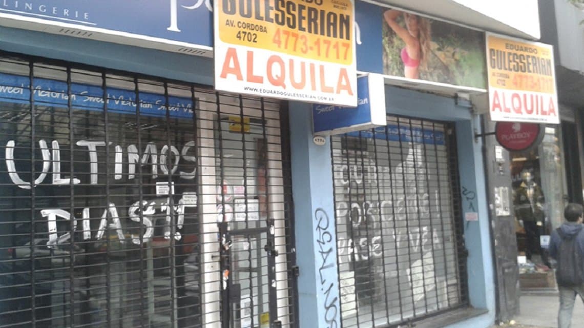 La recesión no da tregua y se registró un 57% de locales vacíos en la Ciudad