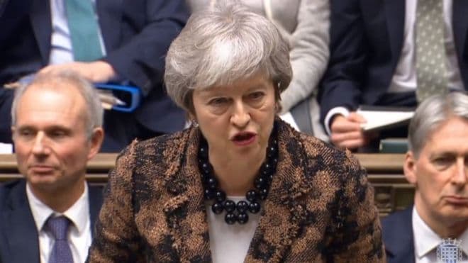 Brexit: Theresa May le pedirá a la UE renegociar el acuerdo de divorcio del Reino Unido
