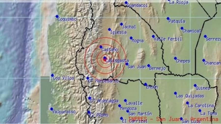 Un temblor en San Juan llegó a sentirse en las Sierras Chicas de Córdoba