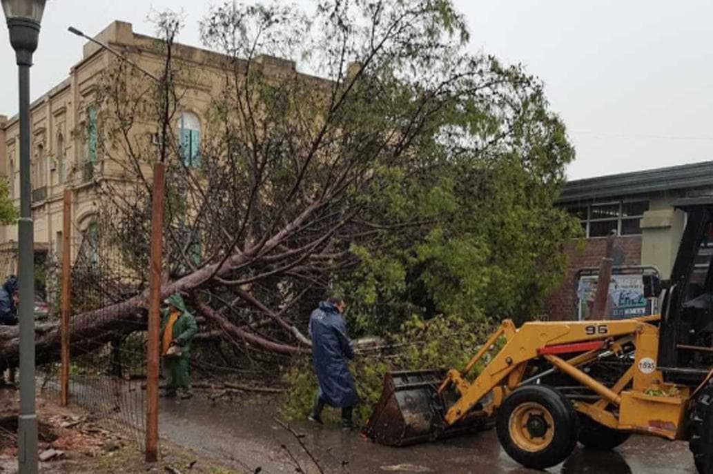 Un fuerte temporal causó destrozos en la ciudad de Santa Fe