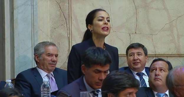 Denunciaron a Joanna Picetti por interrumpir el discurso de Macri en la apertura de sesiones