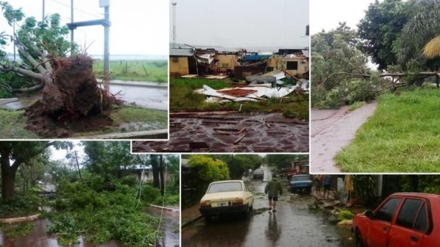 Un temporal ocasionó daños en viviendas y cortes de luz en Misiones