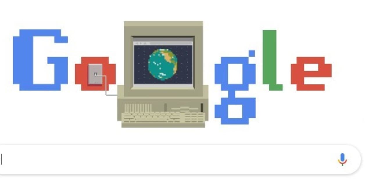 El doodle de Google para conmemorar las tres décadas de la web
