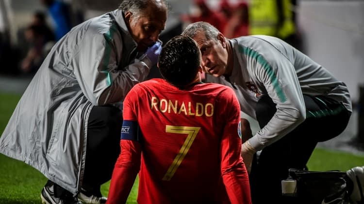 Alarma en Juventus: Cristiano Ronaldo se lesionó en Portugal-Serbia y podría perderse los cuartos de final de la Champions League