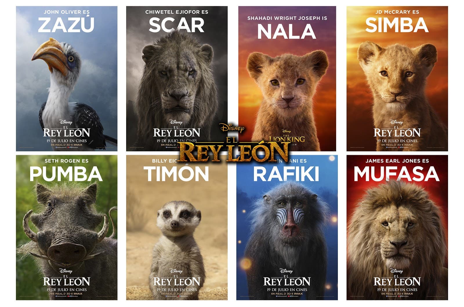 «El rey león»: lanzaron los nuevos pósters de la esperada película de Disney