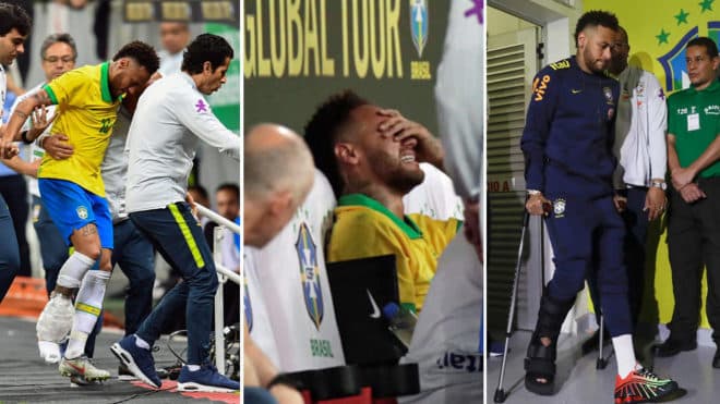 El calvario de Neymar: se lesiona ante Qatar y no podrá jugar la Copa América
