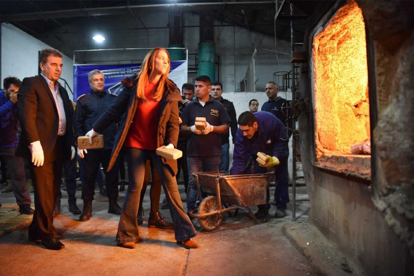 La gobernadora Vidal participó de la destrucción de 4500 kilos de drogas