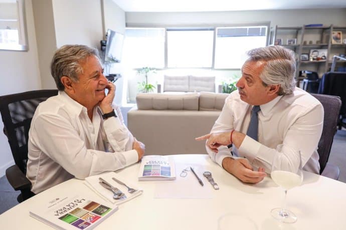 Alberto Fernández recibió al expresidente Eduardo Duhalde