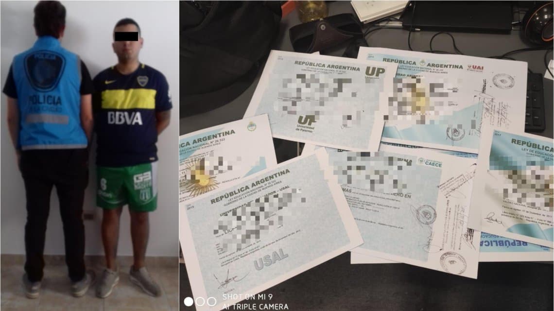 Detuvieron a una banda que vendía títulos falsos