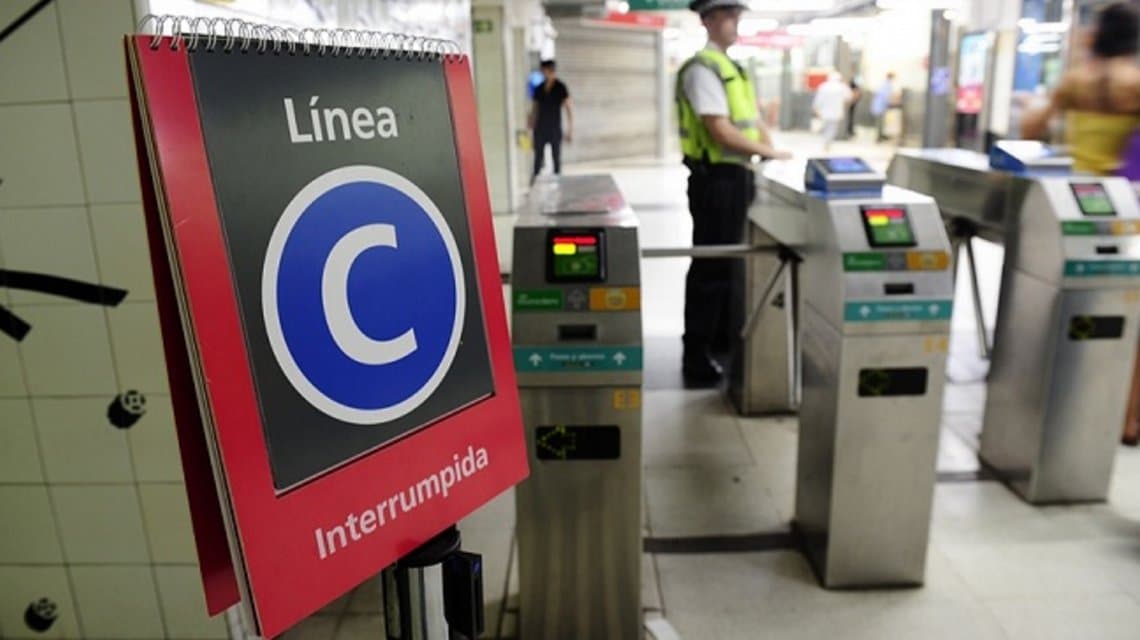 La Línea C de subte no funcionará durante dos semanas por obras