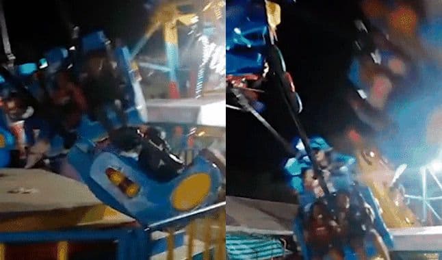 Una atracción de parque de diversiones en Filipinas sufrió una falla y provocó dos heridos