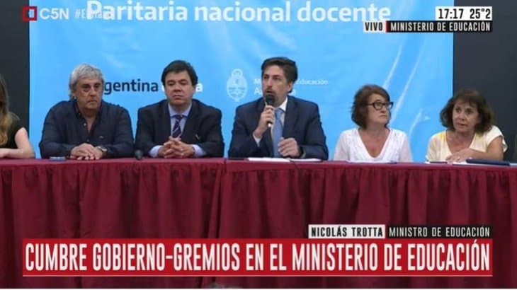 Trotta, sobre la paritaria nacional docente: «Fue una reunión muy positiva»