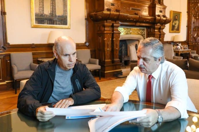 Alberto Fernández recibió a Rodríguez Larreta para continuar con la coordinación ante pandemia