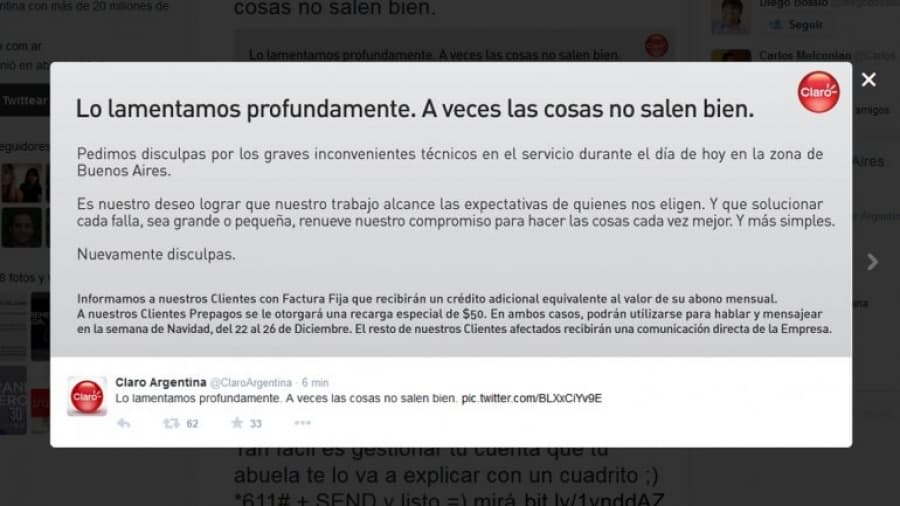 Consumidores exigieron una compensación más alta para los usuarios de la empresa Claro