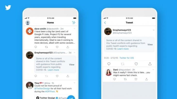 Twitter advertirá a usuarios sobre tweets que contengan información engañosa del Covid-19